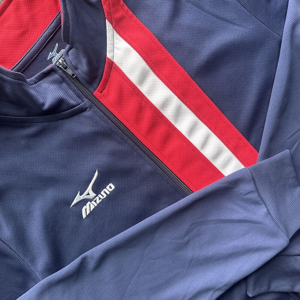 Mizuno Drylite AJV Volleyball Warm Up Track Windbreaker Jacket Mens M Contrast